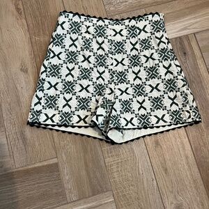 Zara embroidered shorts